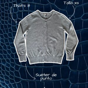 Suéter con Botones Gris