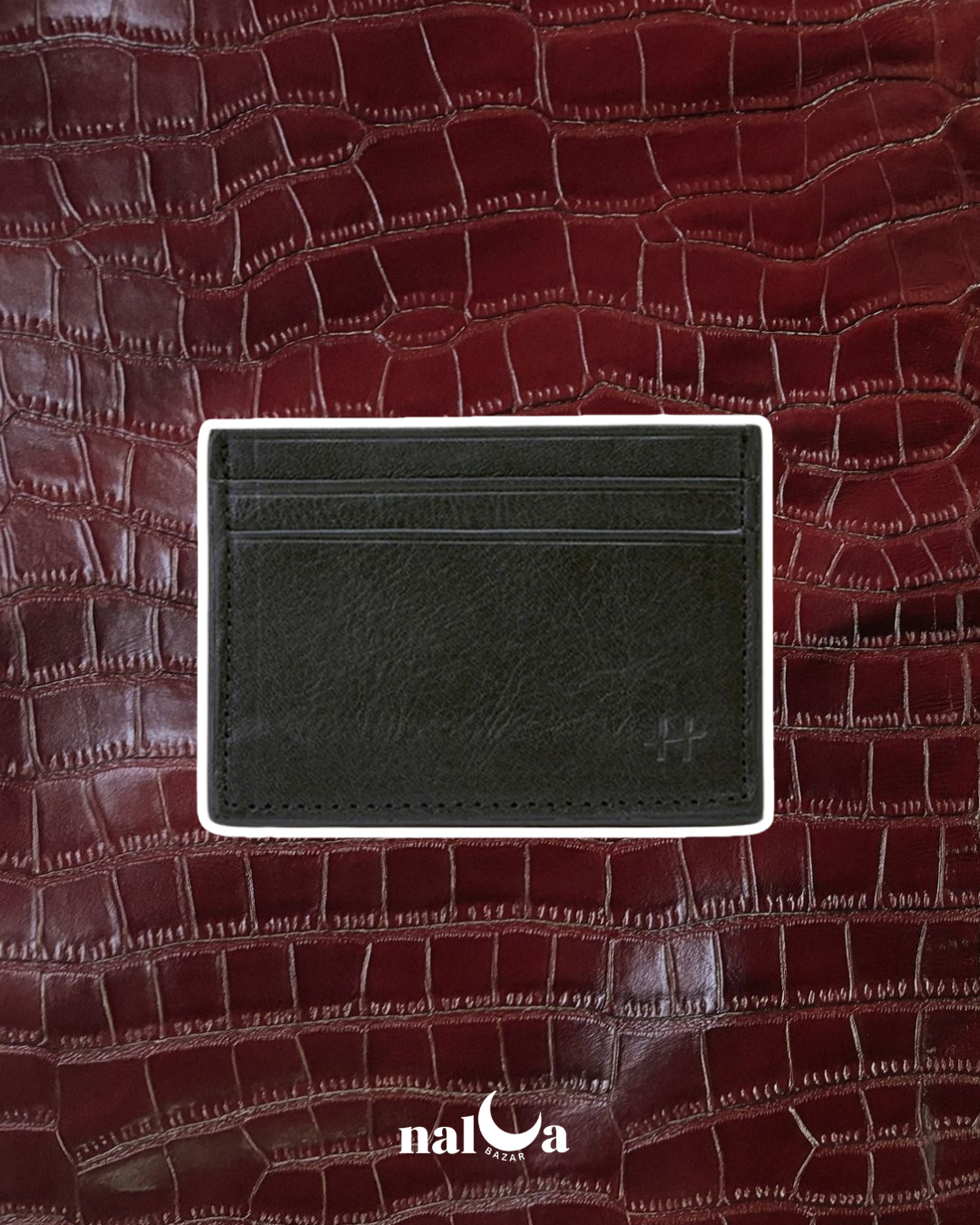 Tarjetero de piel negro